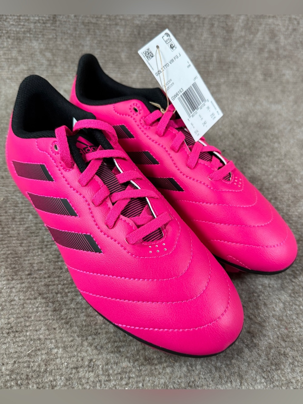 Youth Adidas Goletto VIII FG Big Kids 5.5Y Soccer Cleats Outdoor Pink Black NWT